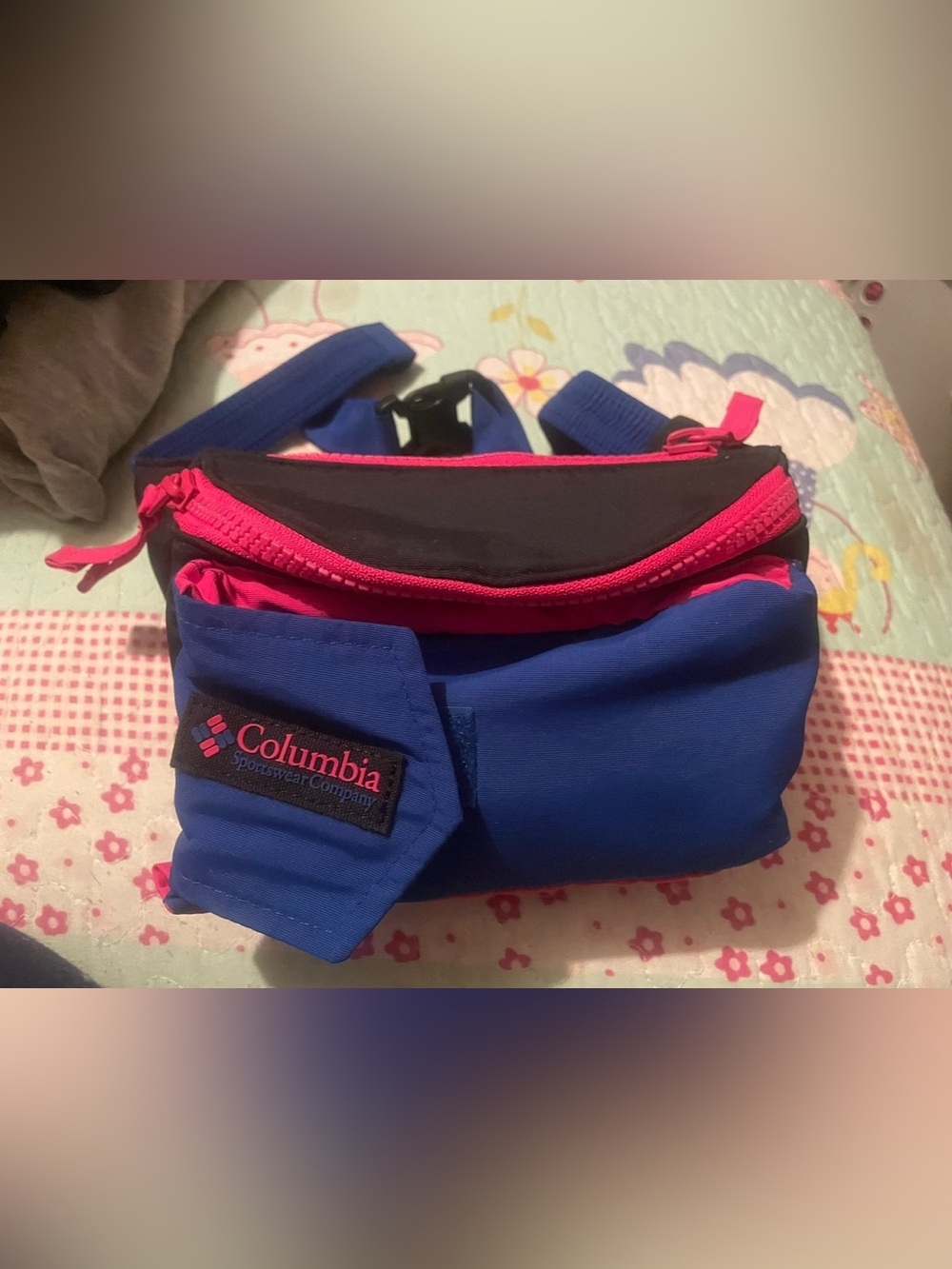 Columbia Blue and Pink Fanny pack